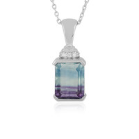 Bi Colour Fluorite Silver Necklace