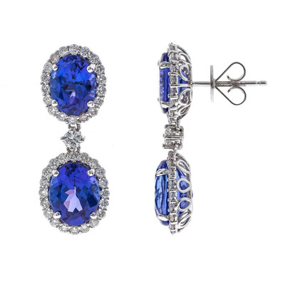 18K AAA Tanzanite Gold Earrings (CIRARI)