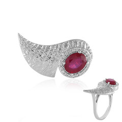 Bemainty Ruby Silver Ring