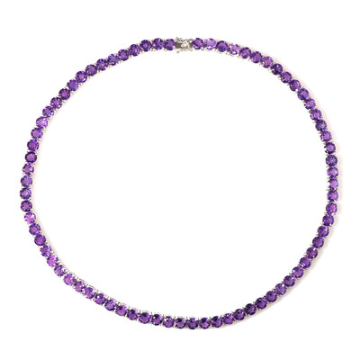 Siberian Amethyst Silver Necklace