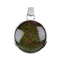 Ammolite Silver Pendant