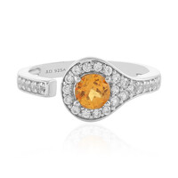 Mandarin Garnet Silver Ring