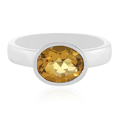 Champagne Quartz Silver Ring