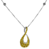 14K SI2 Orange Diamond Gold Necklace (CIRARI)