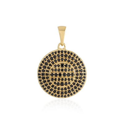 Black Spinel Silver Pendant