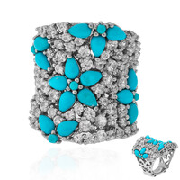 Sleeping Beauty Turquoise Silver Ring (Dallas Prince Designs)