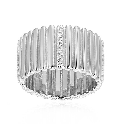 White Topaz Silver Ring