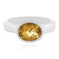 Champagne Quartz Silver Ring