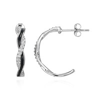 White Topaz Silver Earrings (Adela Silber)