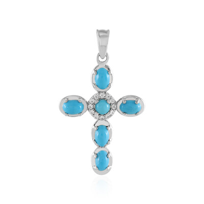 Sleeping Beauty Turquoise Silver Pendant