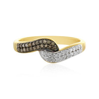 I4 Brown Diamond Silver Ring