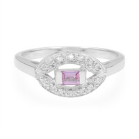 Pink Sapphire Silver Ring
