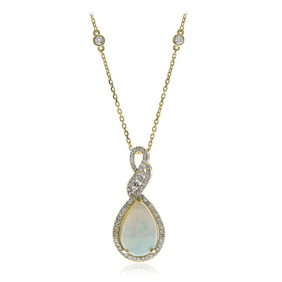 14K AAA Welo Opal Gold Necklace (CIRARI)