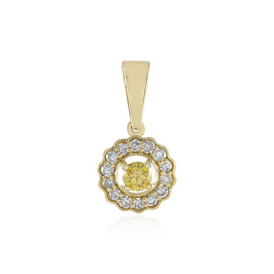 9K I1 (Yellow Diamond) Gold Pendant