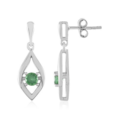 Green apatite Silver Earrings