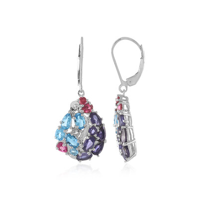Swiss Blue Topaz Silver Earrings
