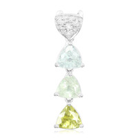 Fancy Tourmaline Silver Pendant