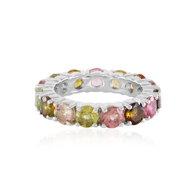 Fancy Tourmaline Silver Ring