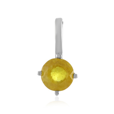 Madagascar Yellow Sapphire Silver Pendant