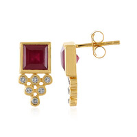 Madagascar Ruby Silver Earrings