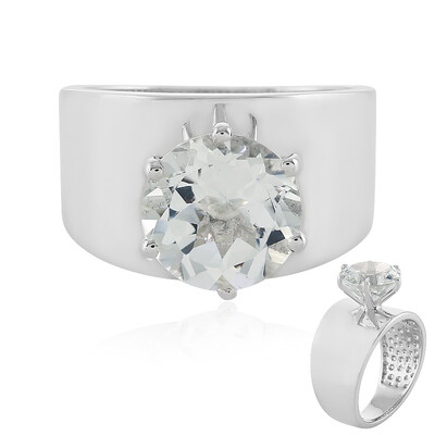 White Topaz Silver Ring