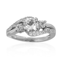 White Topaz Silver Ring