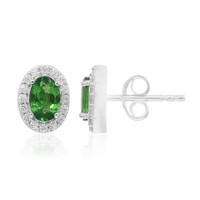 Tsavorite Silver Earrings