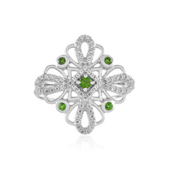 Russian Diopside Silver Ring