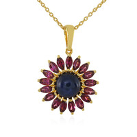 Blue Star Sapphire Silver Necklace