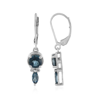 London Blue Topaz Silver Earrings