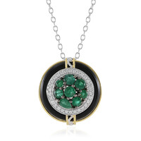 Black Onyx Silver Necklace (Gems en Vogue)