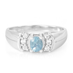 Blue Apatite Silver Ring