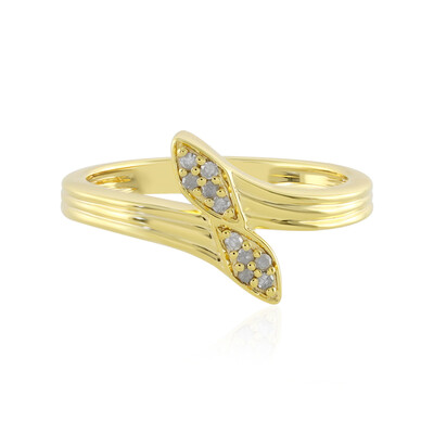 I4 (J) Diamond Silver Ring