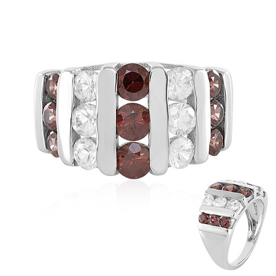 Brown Zircon Silver Ring