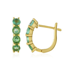 Green apatite Silver Earrings