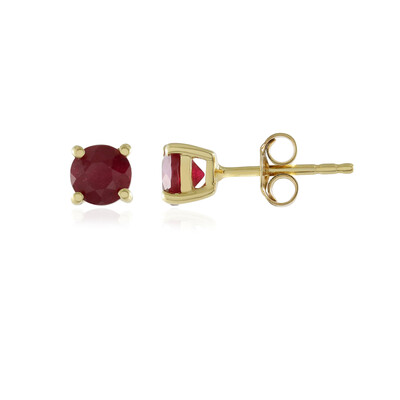 Madagascar Ruby Silver Earrings
