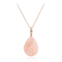 Rose Quartz Silver Necklace