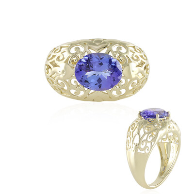 9K AAA Tanzanite Gold Ring (de Melo)