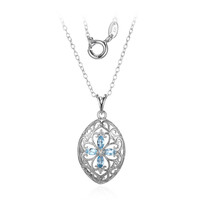 Swiss Blue Topaz Silver Chain