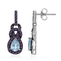 Sky Blue Topaz Silver Earrings