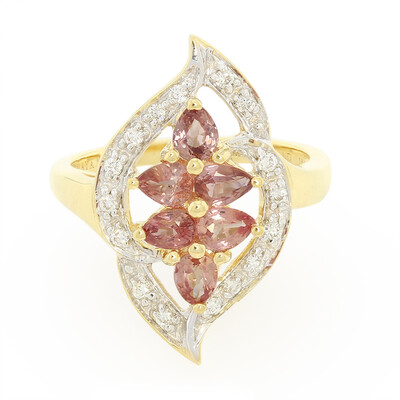 18K Unheated Padparadscha Sapphire Gold Ring (AMAYANI)