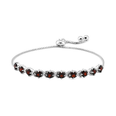 Garnet Silver Bracelet