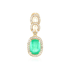 14K Russian Emerald Gold Pendant (AMAYANI)