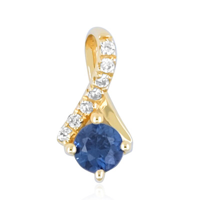 9K Blue Sapphire Gold Pendant