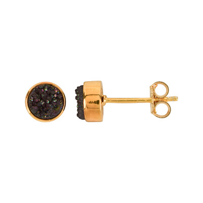 Zwenkau Druzy Wood Silver Earrings