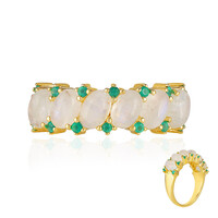 Rainbow Moonstone Silver Ring