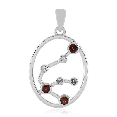 Mozambique Garnet Silver Pendant