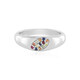 Fancy Sapphire Silver Ring (Adela Silber)