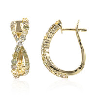 14K SI2 Fancy Diamond Gold Earrings (CIRARI)