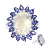 Ceylon Blue Moonstone Silver Ring